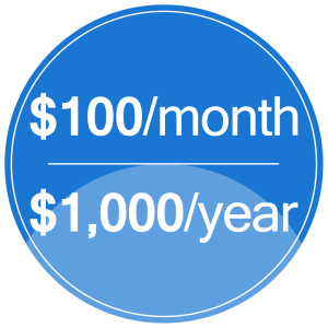 $100 / Month Membership